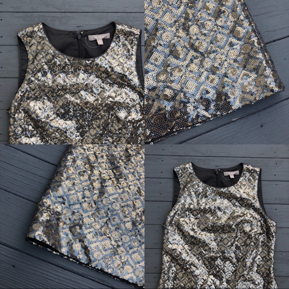 Banana Republic geometric sequin shift dress 8 - Picture 6 of 8